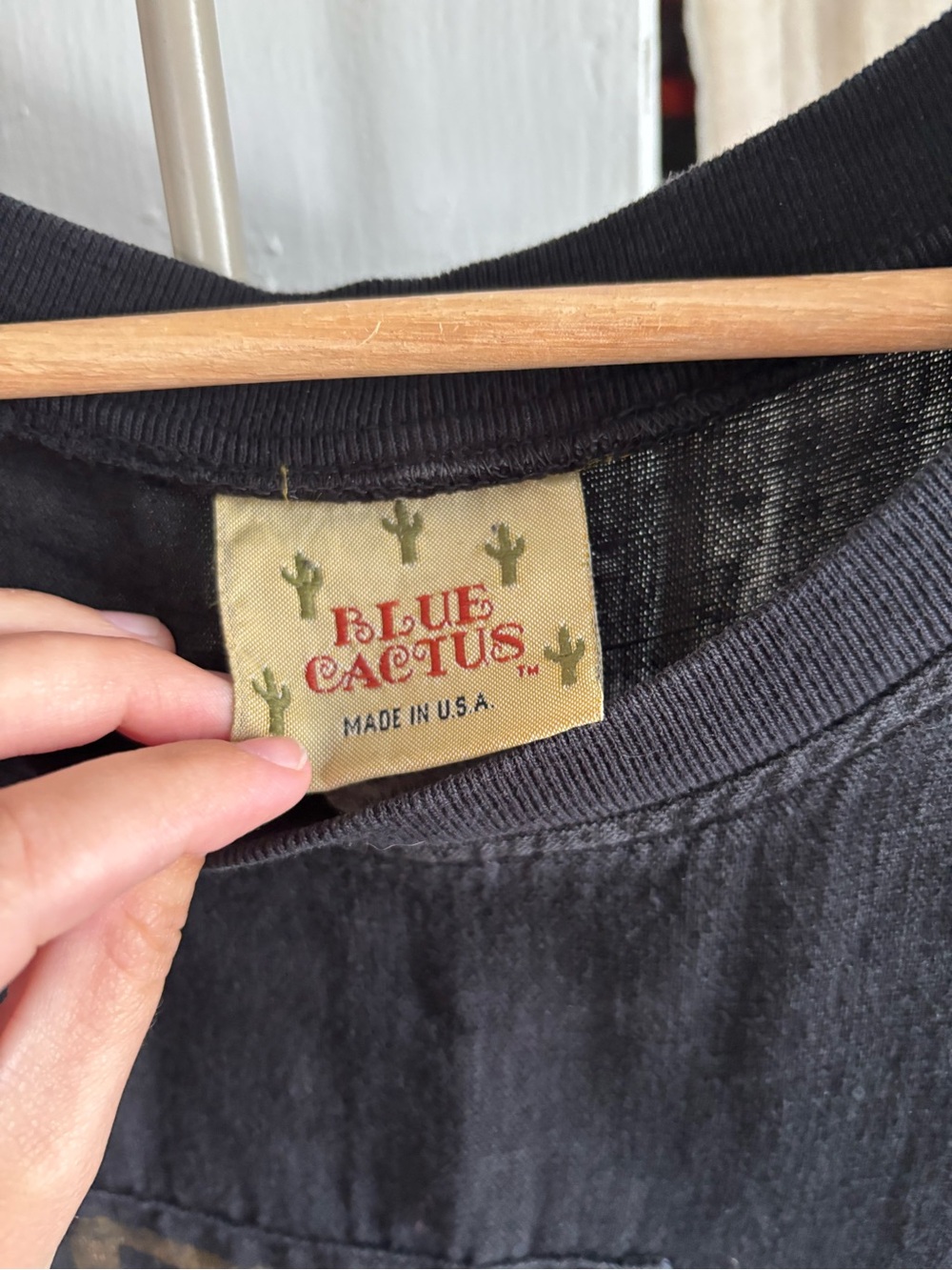 Vintage Blue Cactus Linen Maxi Dress- Large - Picture 4 of 10